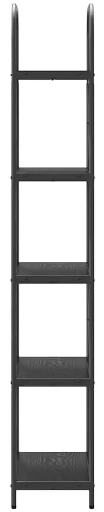 vidaXL Ράφι Βιβλίων Μαύρη δρυς 60 x 30 x 183 εκ Επεξεργασμένο ξύλο
