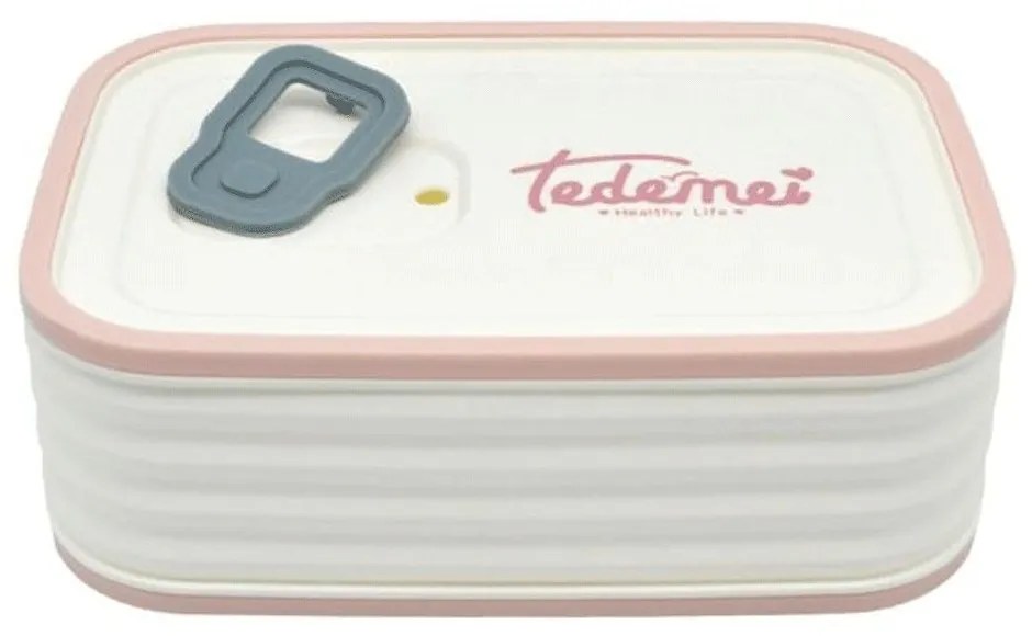 Φαγητοδοχείο 833955 15,5x10,8x5,3cm 580ml White-Light Pink Ankor Plastic