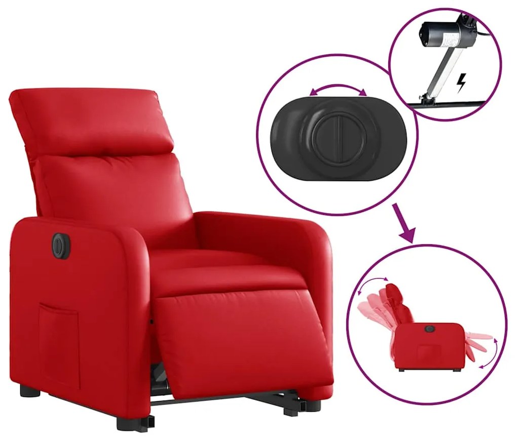 vidaXL Πολυθρόνα Ηλεκ.Ανακλινόμενη με Ανύψωση απόΣυνθετικό Δέρμα