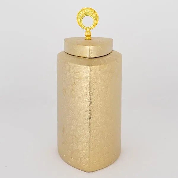 ΒΑΖΟ ΚΕΡΑΜΙΚΟ ΧΡΥΣΟ 14.5x14.5x32cm|752-20113