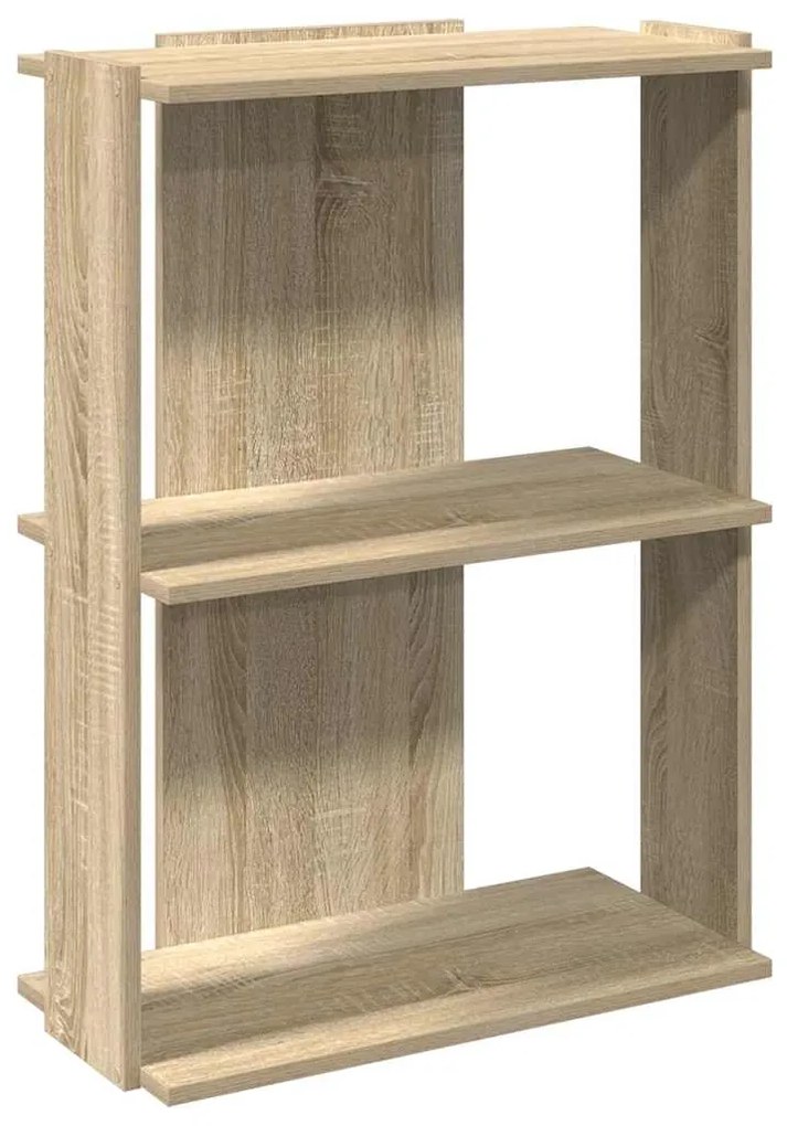 Βιβλιοθήκη 3 Επιπέδων Sonoma Δρυς 60x30x80 εκ. Επεξεργ. Ξύλο - Καφέ