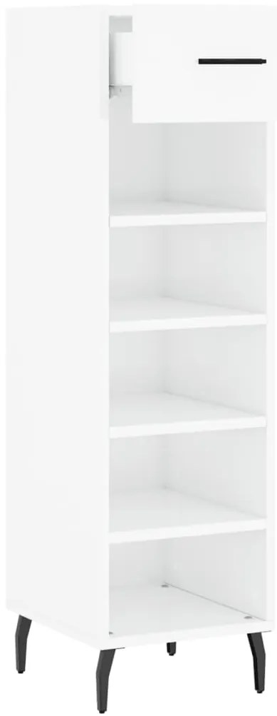 vidaXL Παπουτσοθήκη Γυαλιστερό Λευκό 30x35x105 εκ. Επεξεργασμένο Ξύλο