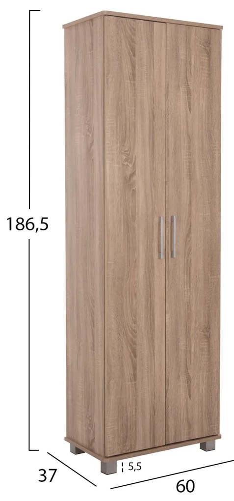 ΠΑΠΟΥΤΣΟΘΗΚΗ-ΝΤΟΥΛΑΠΑ CLUSE HM2403.20 ΜΕΛΑΜΙΝΗ SONAMA OAK ΧΡΩΜΑ 60Χ37Χ186,5Υεκ. - 0521253 - HM2403.20