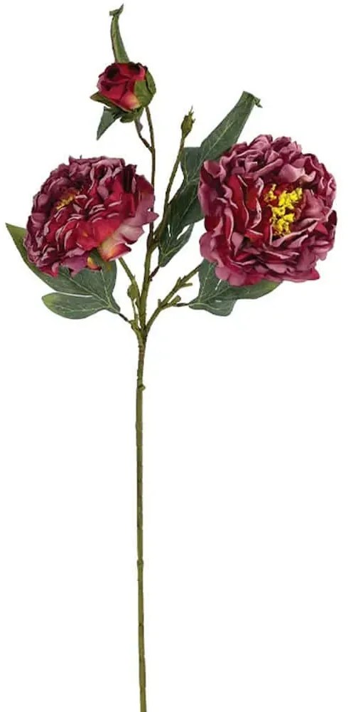 Τεχνητό Λουλούδι Παιώνια 00-10000-9 71cm Red Marhome Πλαστικό, Ύφασμα