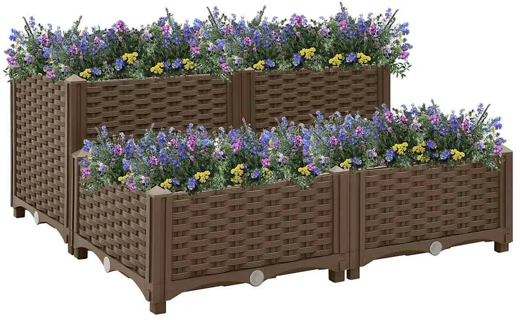 vidaXL Ζαρντινιέρα 80 x 80 x 38 εκ. από Πολυπροπυλένιο