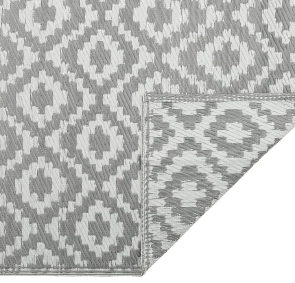 vidaXL Χαλί εξωτερικού χώρου ARAKIL γκρι 80x150 cm PP