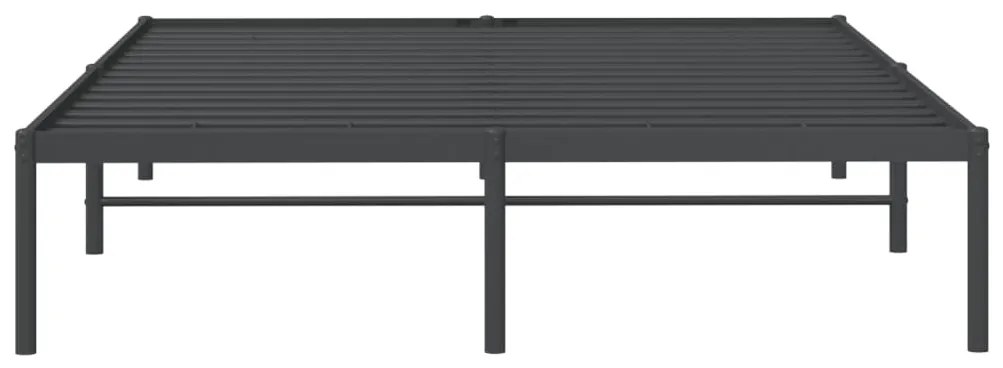 vidaXL Πλαίσιο Κρεβατιού Μαύρο 140 x 200 εκ. Μεταλλικό