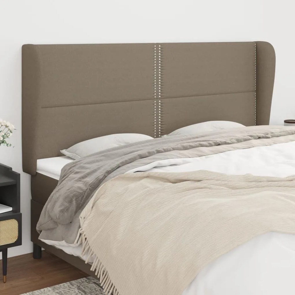 Κεφαλάρι με Πτερύγια Taupe 203x23x118/128 εκ. Υφασμάτινο 3117842