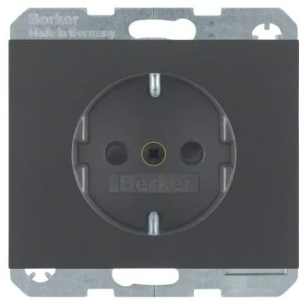 Πρίζα Σούκο Ασφαλείας Ανθρακί Ματ Berker K.1 41357006 Hager-41357006-Ανθρακί 41357006