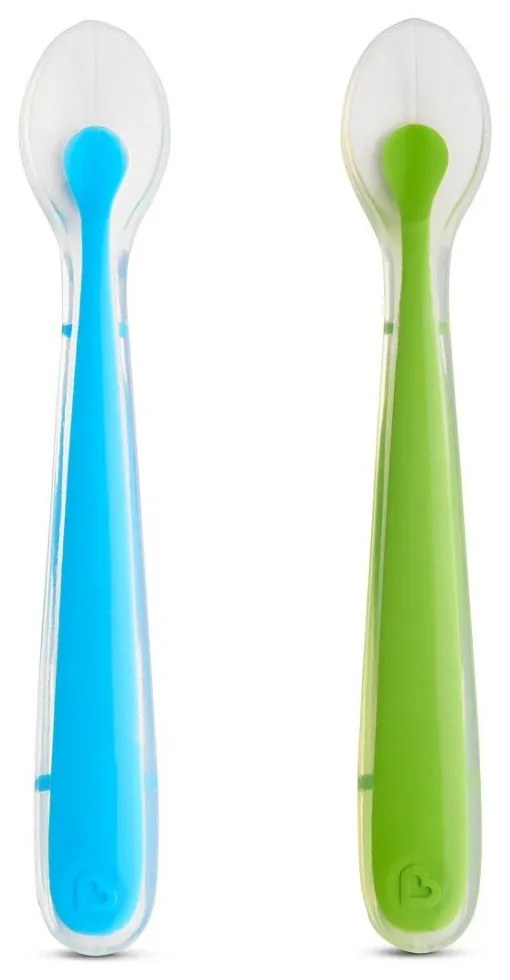 Κουτάλια Βρεφικά Σιλικόνης Gentle Weaning (Σετ 2τμχ) Blue-Green Munchkin 2 τμχ Silicone