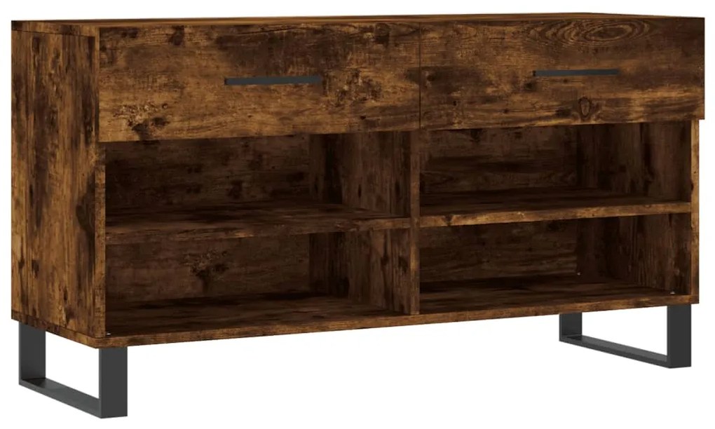 vidaXL Παπουτσοθήκη Καπνιστή Δρυς 102x35x55 εκ. από Επεξεργασμένο Ξύλο