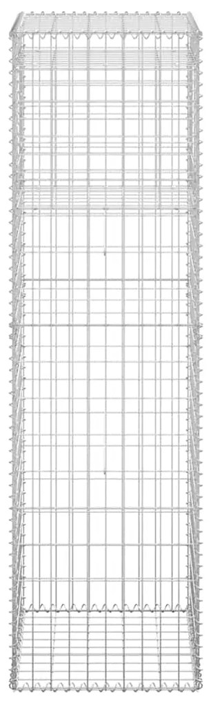 vidaXL Συρματοκιβώτια Στύλοι 2 τεμ. 50 x 50 x 180 εκ. Σιδερένιοι