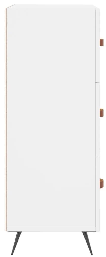 Συρταριέρα Λευκή 69,5 x 34 x 90 εκ. από Επεξεργασμένο Ξύλο - Λευκό