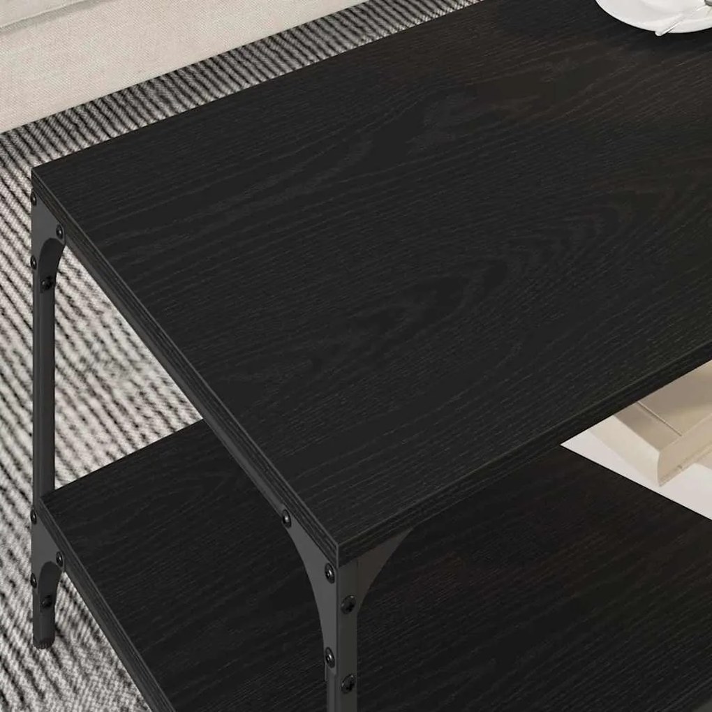 vidaXL Τραπεζάκι σαλονιού Μαύρη δρυς 80 x 50 x 40 cm