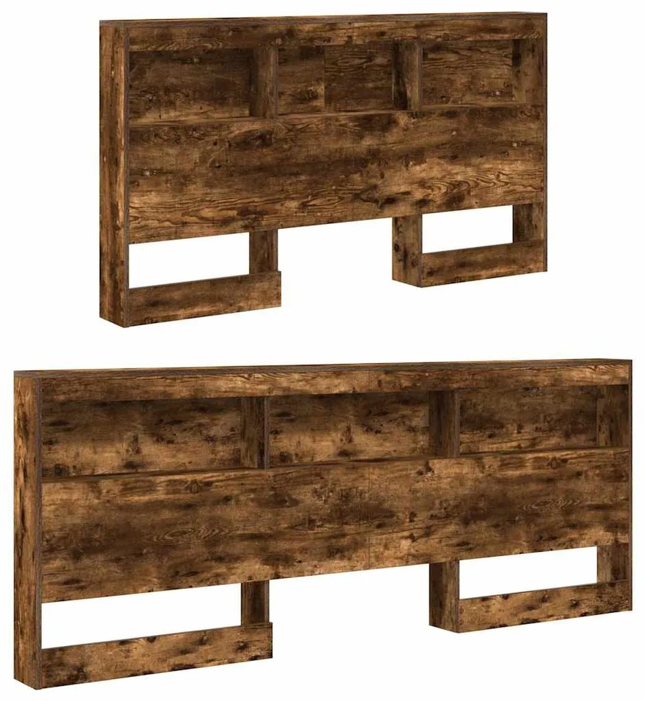 vidaXL Κεφαλάρι Αποθήκης Καπνιστό Δρύς 150 cm Επεξεργασμένο ξύλο