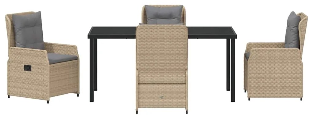 vidaXL Σέτ φαγητού για κήπο 5 pcs Μπέζ και Ανοιχτό Γκρι