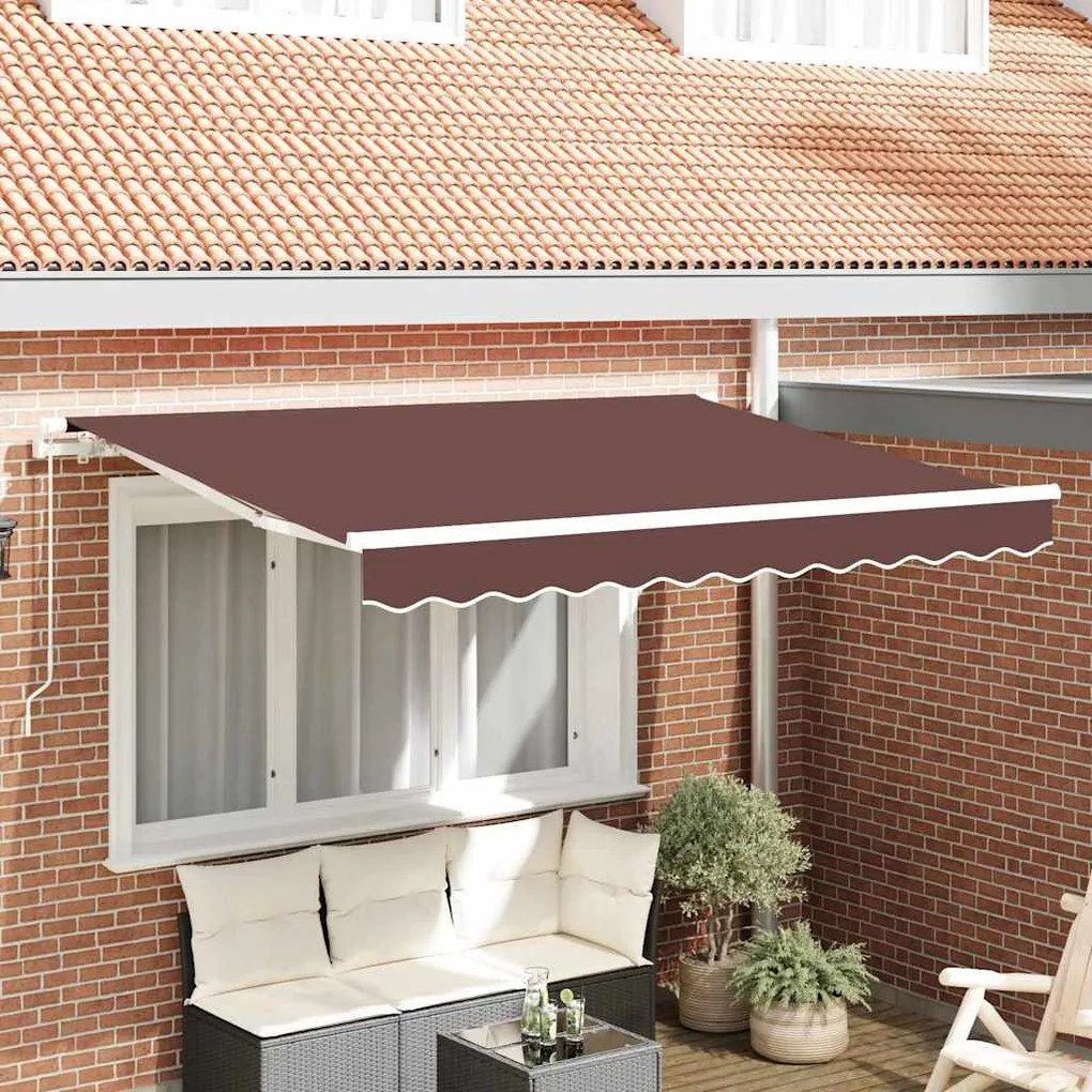 vidaXL Ύφασμα αντικατάστασης τέντας Καφέ 350 x 200 cm Καραβόπανο