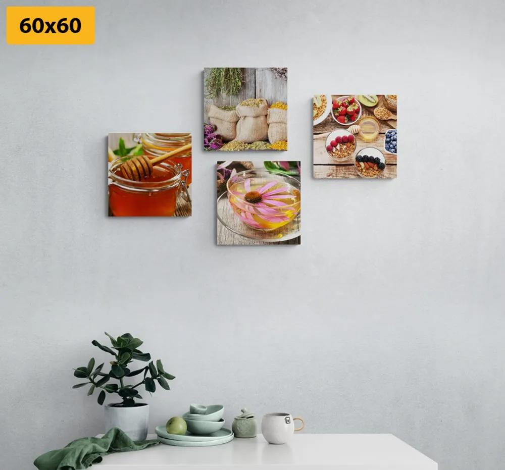 Σετ εικόνων νεκρή φύση στην κουζίνα - 4x 60x60