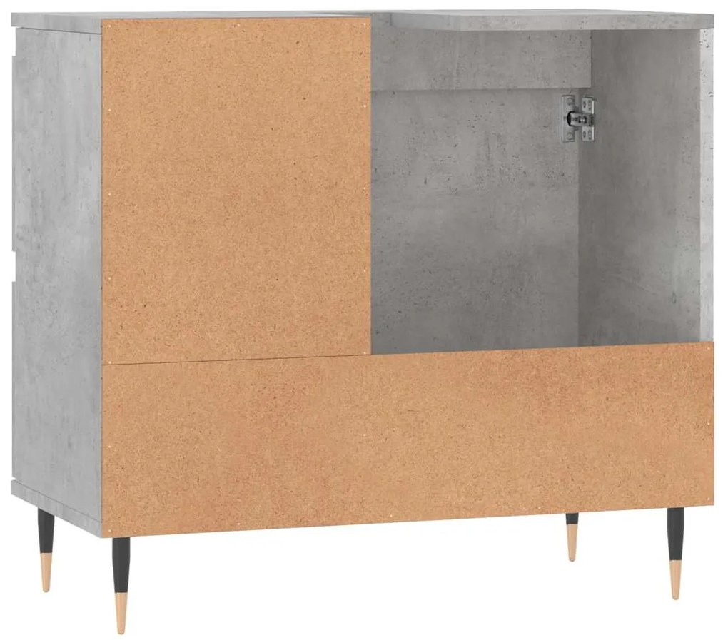 vidaXL Ντουλάπι Μπάνιου Γκρι Σκυροδέματος 65x33x60 εκ. Επεξ. Ξύλο