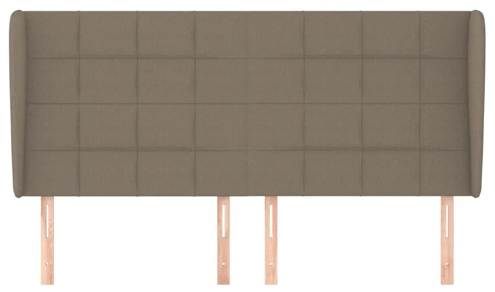 vidaXL Κεφαλάρι με Πτερύγια Taupe 163x23x118/128 εκ. Υφασμάτινο