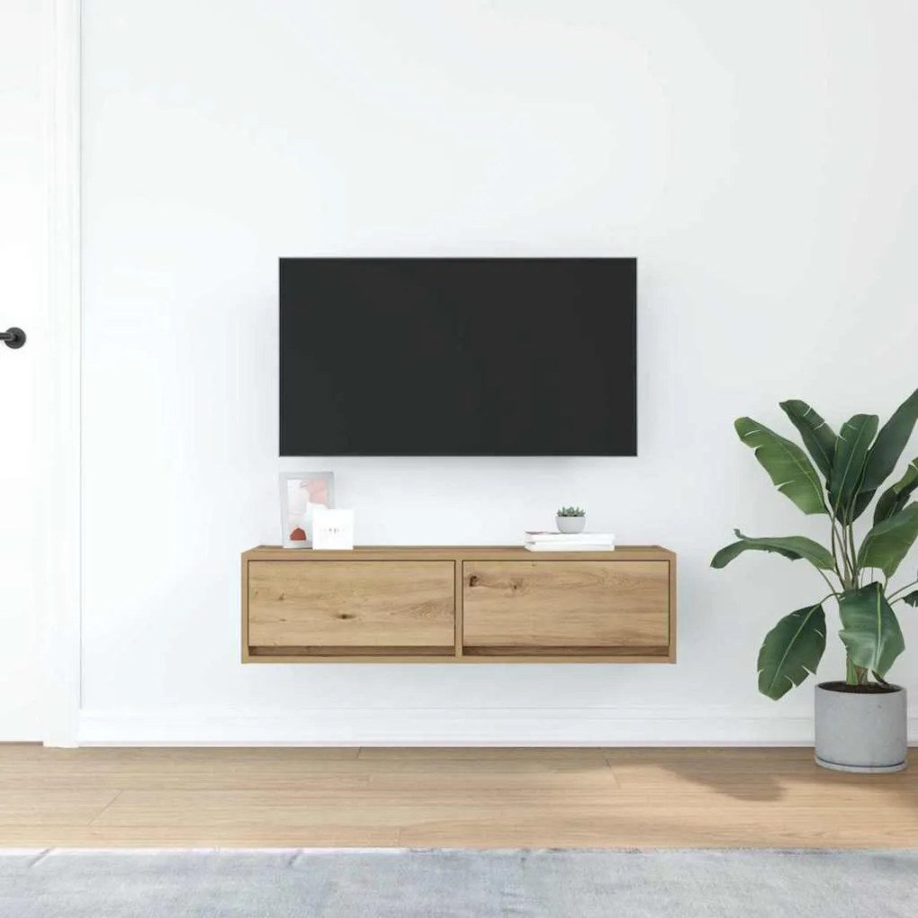 vidaXL Έπιπλο τηλεόρασης Artisan Oak 100x31x25,5 εκ Επεξεργασμένο ξύλο