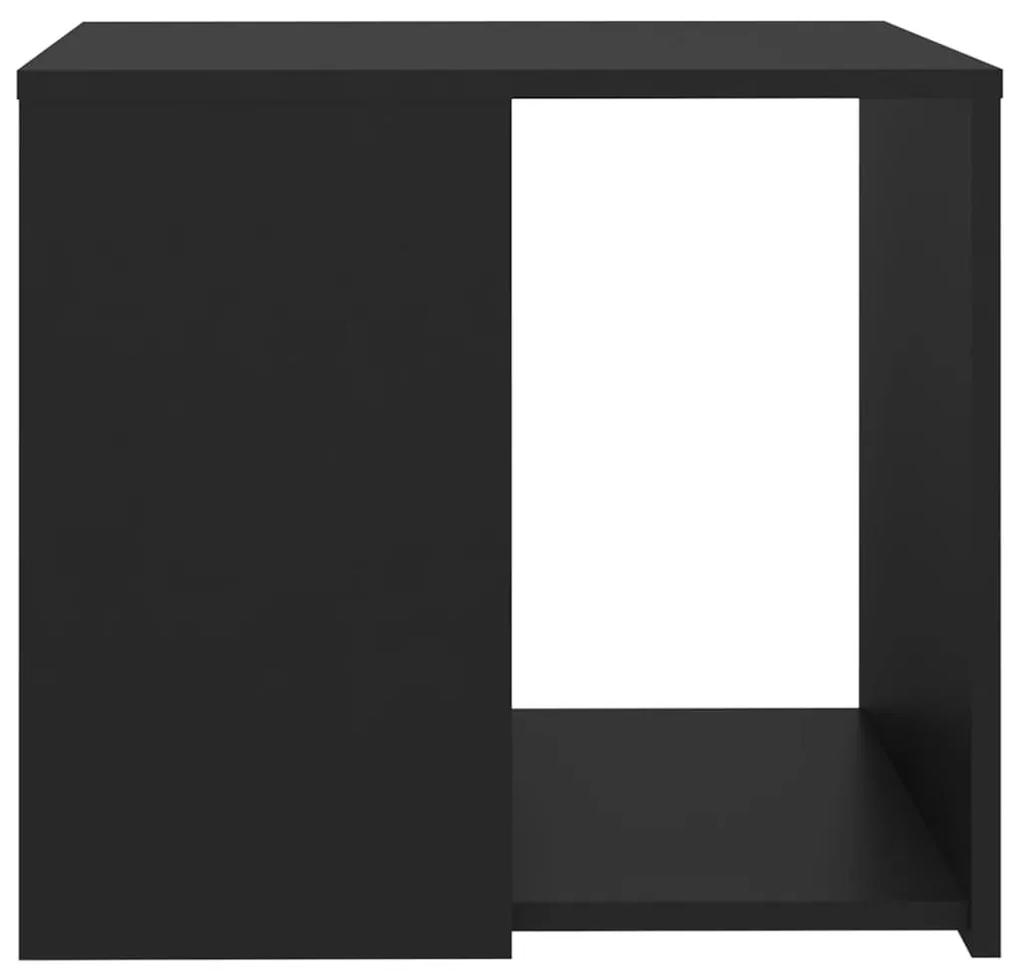 Τραπέζι Βοηθητικό Μαύρο 50 x 50 x 45 εκ. από Μοριοσανίδα - Μαύρο