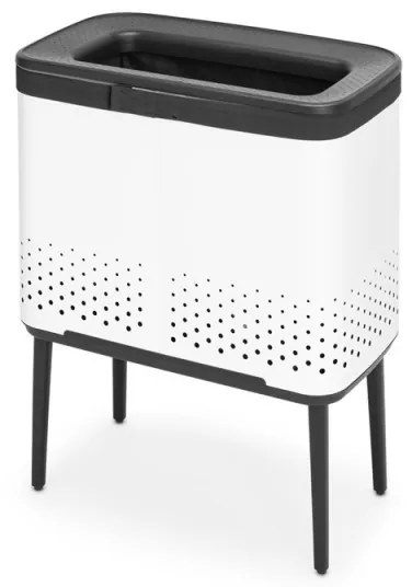 Καλάθι πλυσίματος Brabantia Bo 1004174, 60 l, Πλήρωση χωρίς άνοιγμα, οπές εξαερισμού, ρυθμιζόμενα πόδια, Λευκό