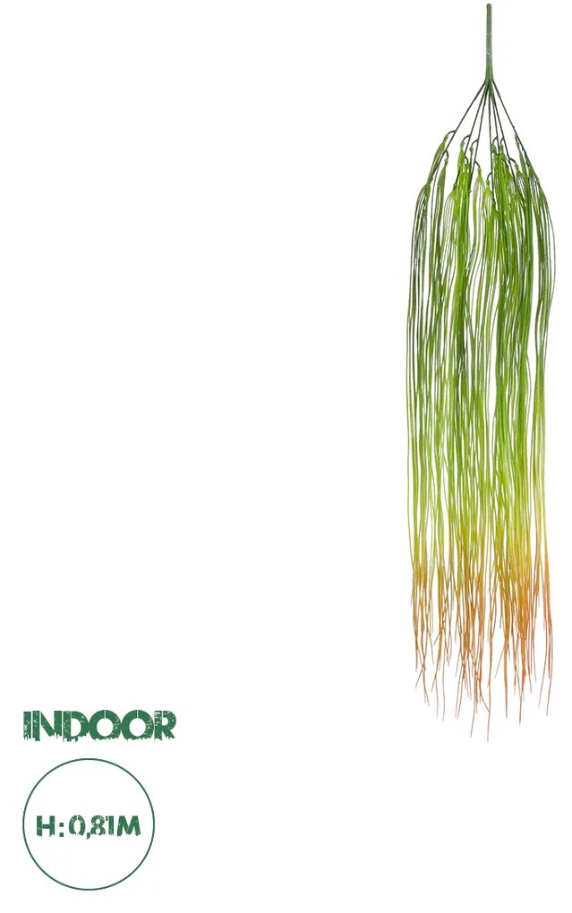 GloboStar® Artificial Garden HANGING GRASS 20815 Τεχνητό Διακοσμητικό Κρεμαστό Φυτό Grass Μ18 x Π4 x Υ81cm