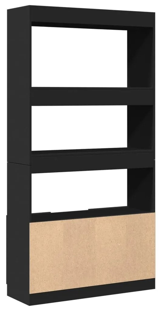 vidaXL Ντουλάπι Μαύρο 92x33x180εκ. από Επεξεργασμένο Ξύλο