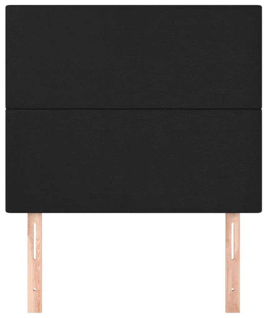 vidaXL Κεφαλάρια Κρεβατιού 2 τεμ. Μαύρο 90x5x78/88 εκ. Συνθετικό Δέρμα