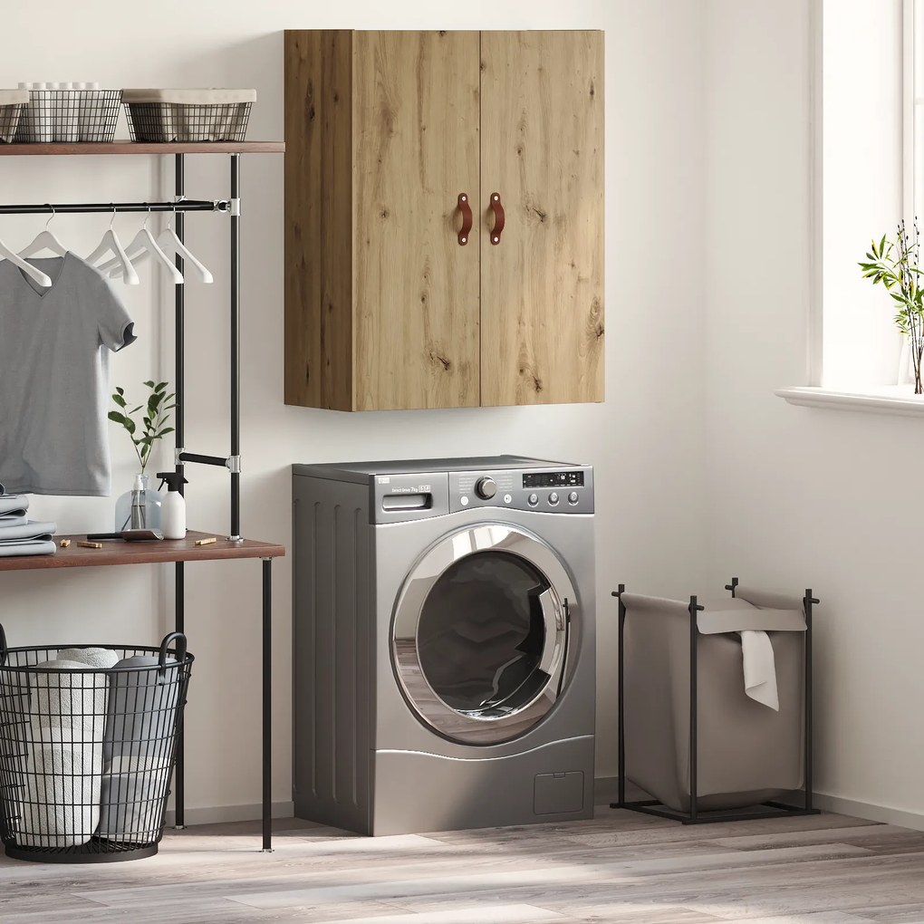 vidaXL Επιτοίχιο ντουλάπι Καφέ 69.5 x 34 x 90 εκ. Επεξεργασμένο ξύλο