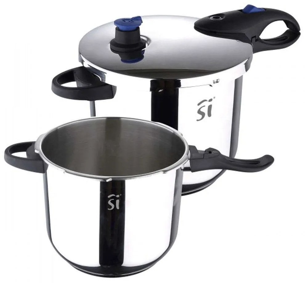 Χύτρα Ταχύτητας Duero (Σετ 3Τμχ) BGSG001530 Φ22cm 4Lt/5,5Lt Inox Bergner 4lt Stainless Steel