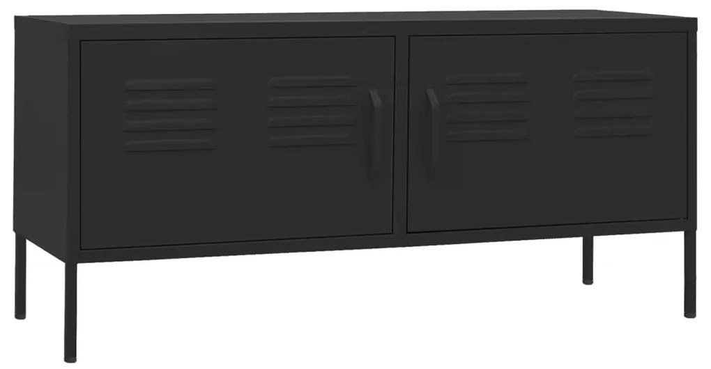 vidaXL Έπιπλο Τηλεόρασης Μαύρο 105x35x50 εκ. από Ατσάλι