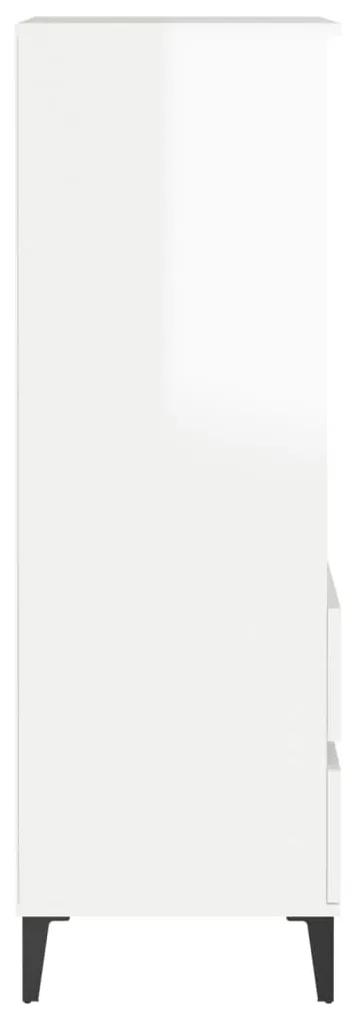 vidaXL Ντουλάπι Γυαλιστερό λευκό 40x36x110 εκ. από Επεξεργασμένο Ξύλο