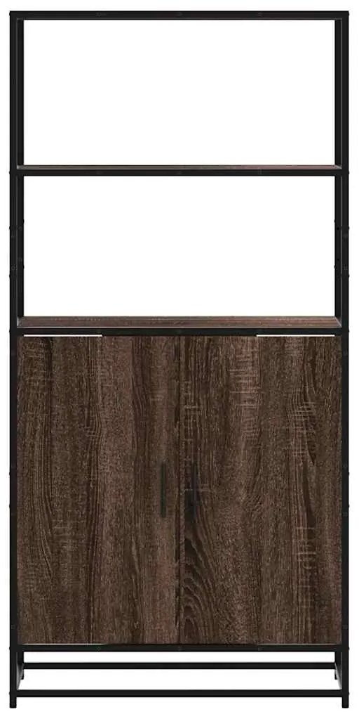 vidaXL Highboard καφέ δρυς Κατασκευασμένο ξύλο και μέταλλο