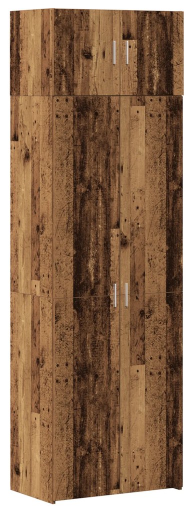 vidaXL Ντουλάπα Αποθήκευσης Παλιό Ξύλο 70x42.5x225 εκ. Επεξεργασμένο Ξύλο