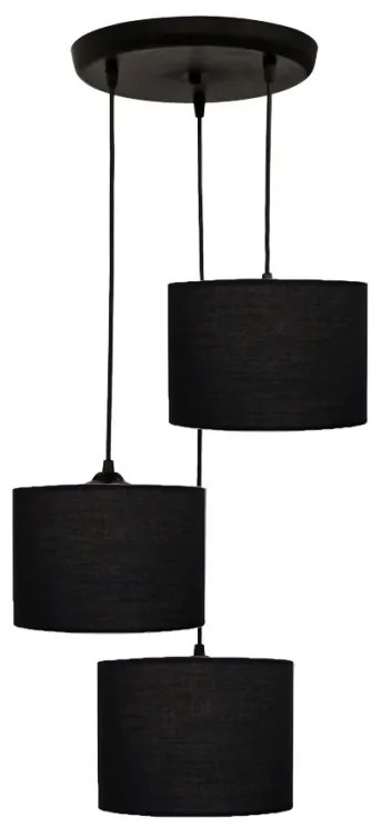 Φωτιστικό Οροφής Τρίφωτο Heronia 14-0150 Black