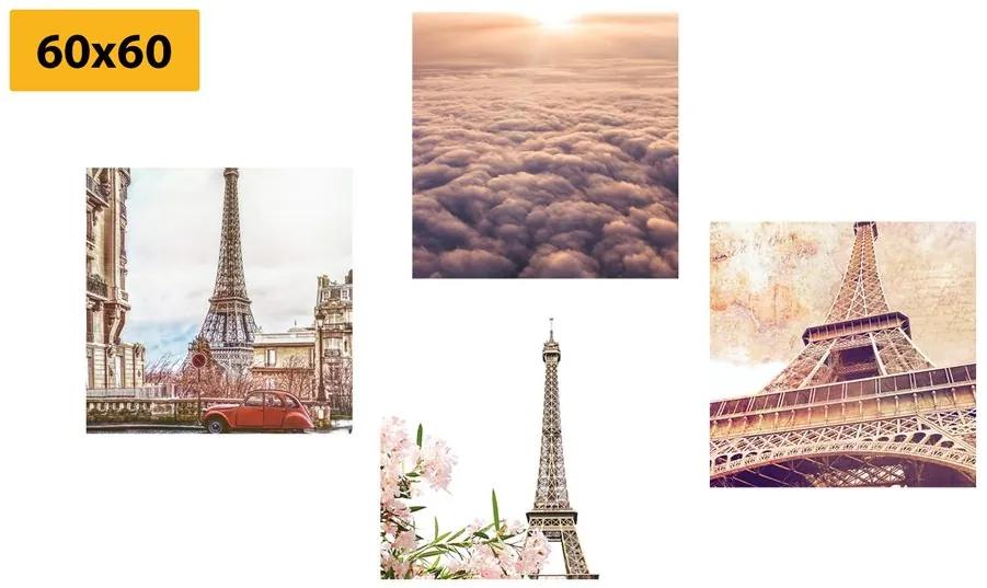 Σετ εικόνων Πύργος του Άιφελ στο Παρίσι - 4x 40x40