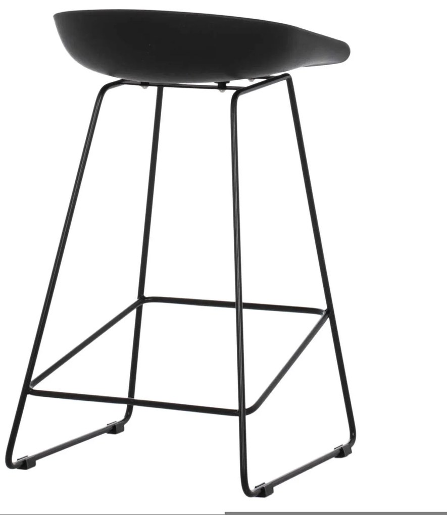 ΣΚΑΜΠΟ ΜΠΑΡ HM9299.02, ΜΑΥΡΟ, ΜΕΣΑΙΟΥ ΥΨΟΥΣ, 44x44x74 εκ.