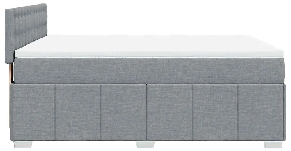 ΚΡΕΒΑΤΙ BOXSPRING ΜΕ ΣΤΡΩΜΑ ΑΝΟΙΧΤΟ ΓΚΡΙ 140X200 ΕΚ. ΥΦΑΣΜΑΤΙΝΟ 3287105