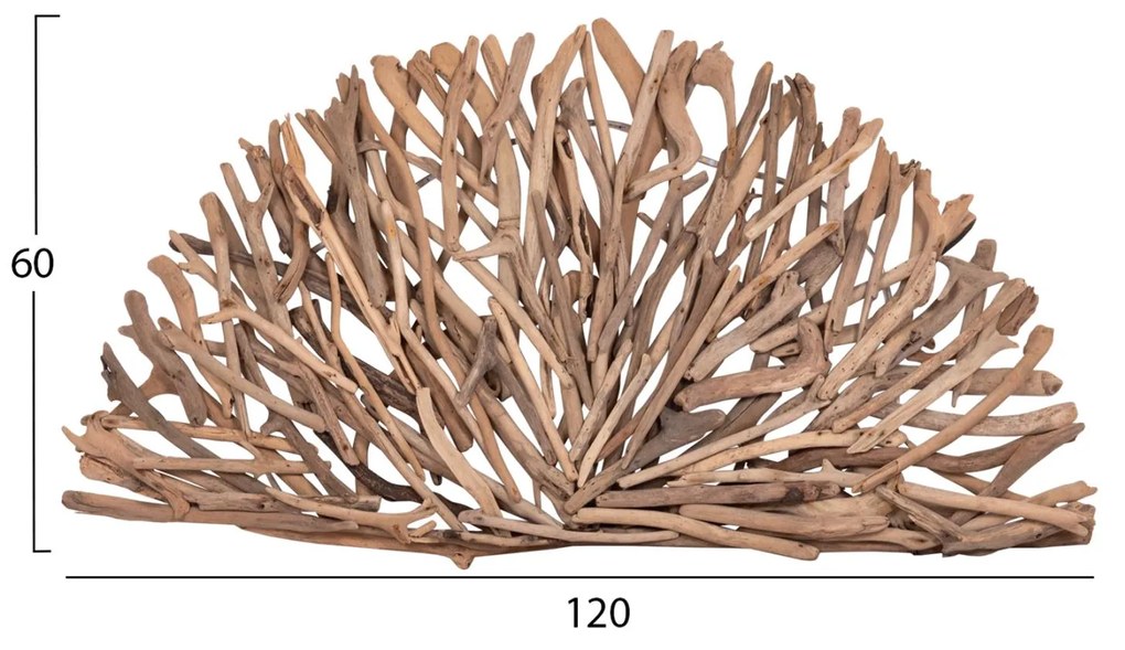 Φωτιζόμενο Διακοσμητικό Τοίχου DREAMER2 C4428 Driftwood με ταινία LED 90x90x7(πάχος) εκ. 90x90x7 εκ.