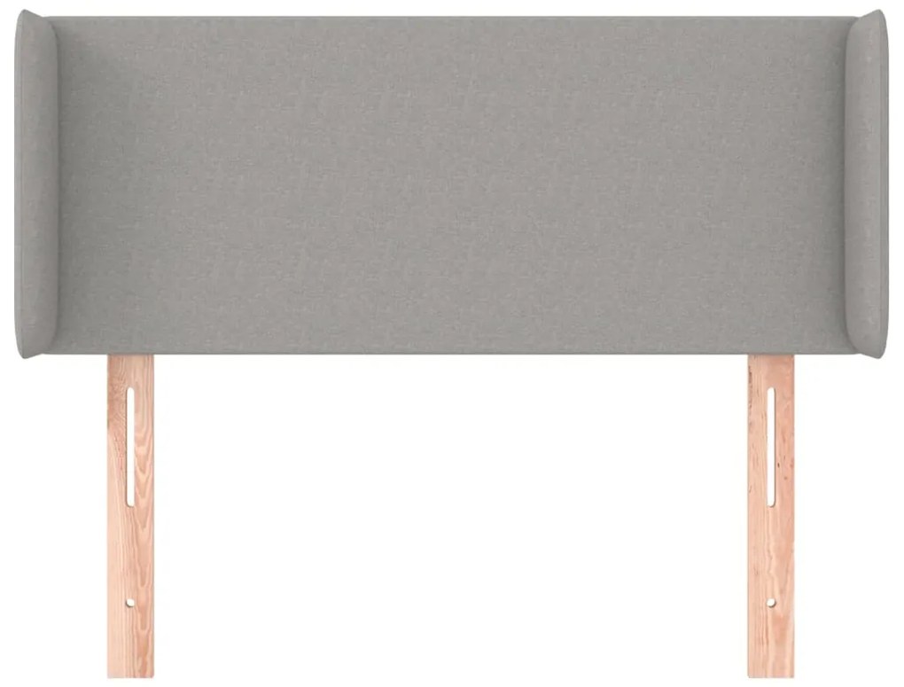 vidaXL Κεφαλάρι με Πτερύγια Ανοιχτό Γκρι 83x16x78/88 εκ. Υφασμάτινο