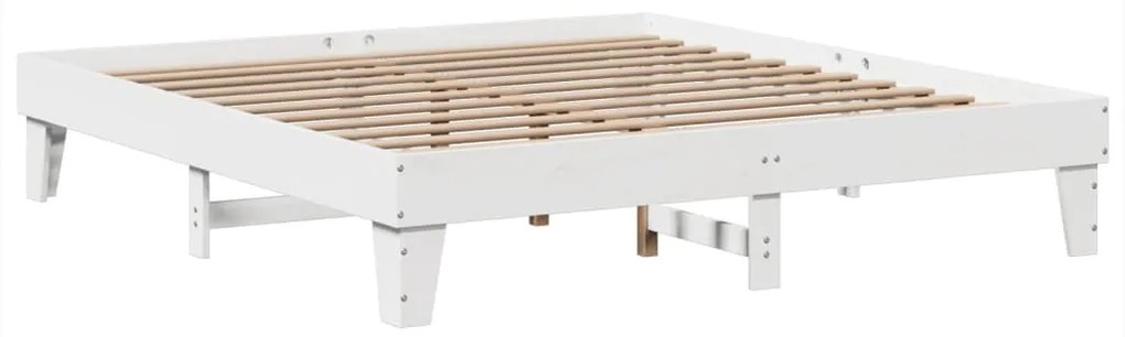 vidaXL Σκελετός Κρεβ. Χωρίς Στρώμα Λευκό 180x200 εκ Μασίφ Πεύκο