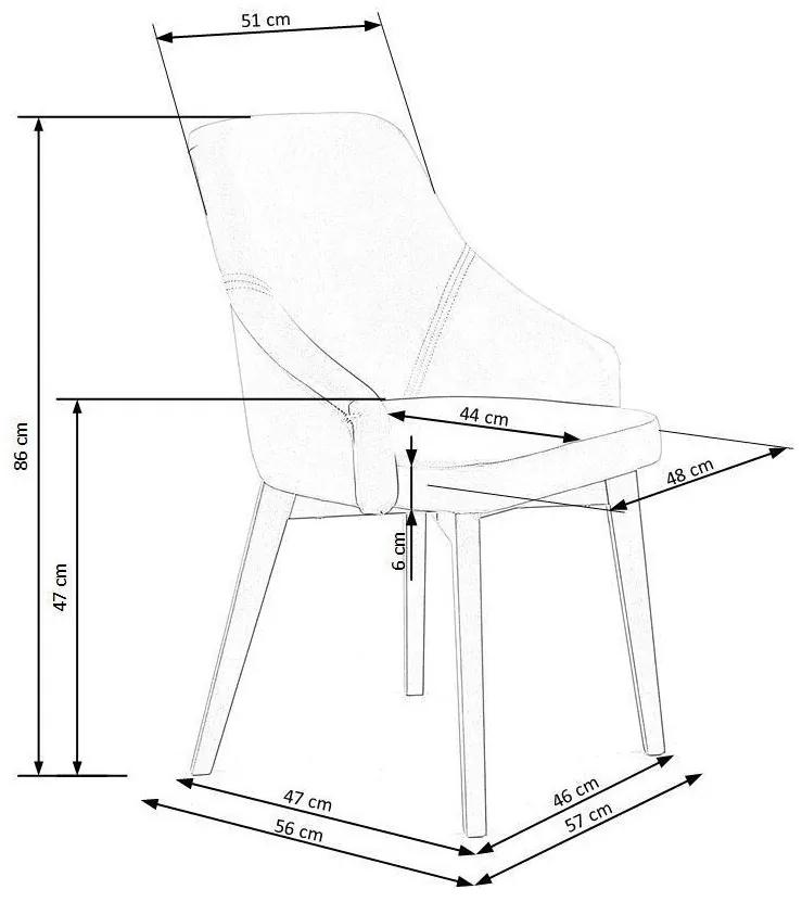Καρέκλα Houston 709, Beige, 86x57x56cm, 10 kg, Ταπισερί, Ξύλινα, Ξύλο: Οξιά | Epipla1.gr
