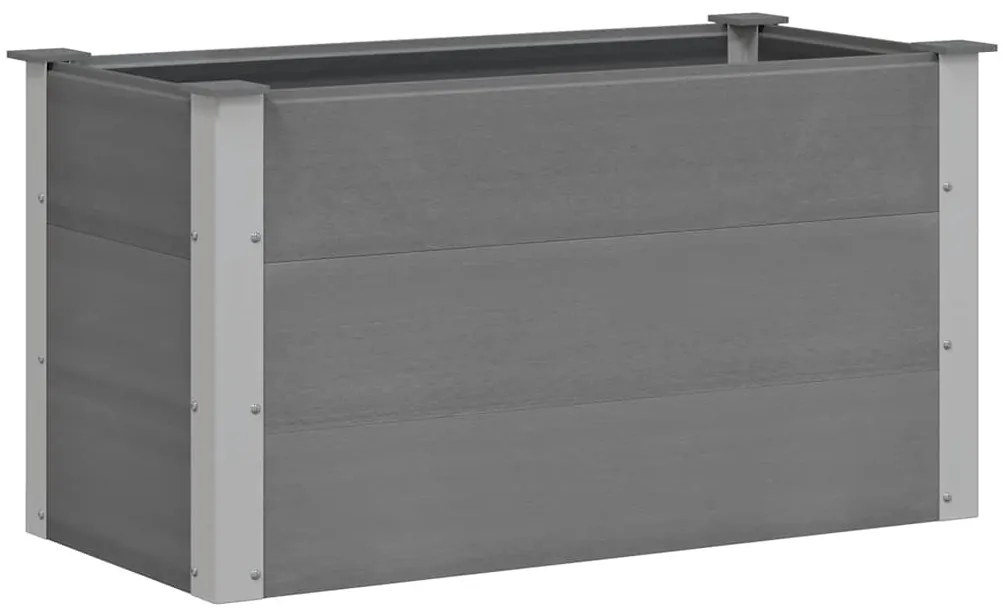 vidaXL Ζαρντινιέρα Υπερυψωμένη Γκρι 100 x 50 x 54 εκ. από WPC