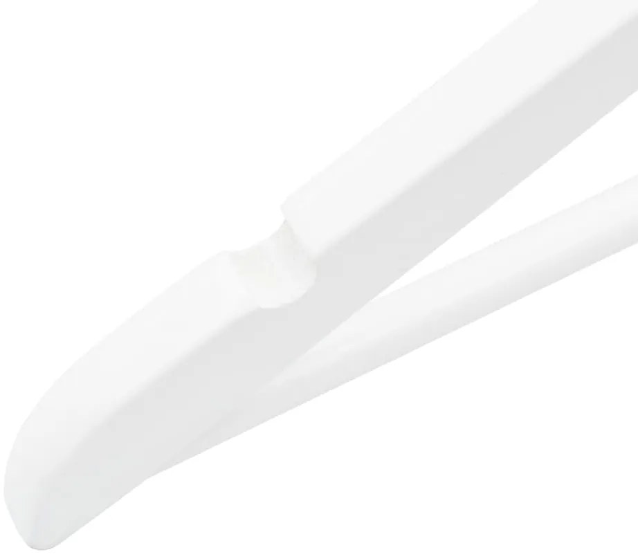 vidaXL Κρεμάστρες Ρούχων Σετ 100 τεμ Αντιολισθητικές Λευκό Σκληρό Ξύλο