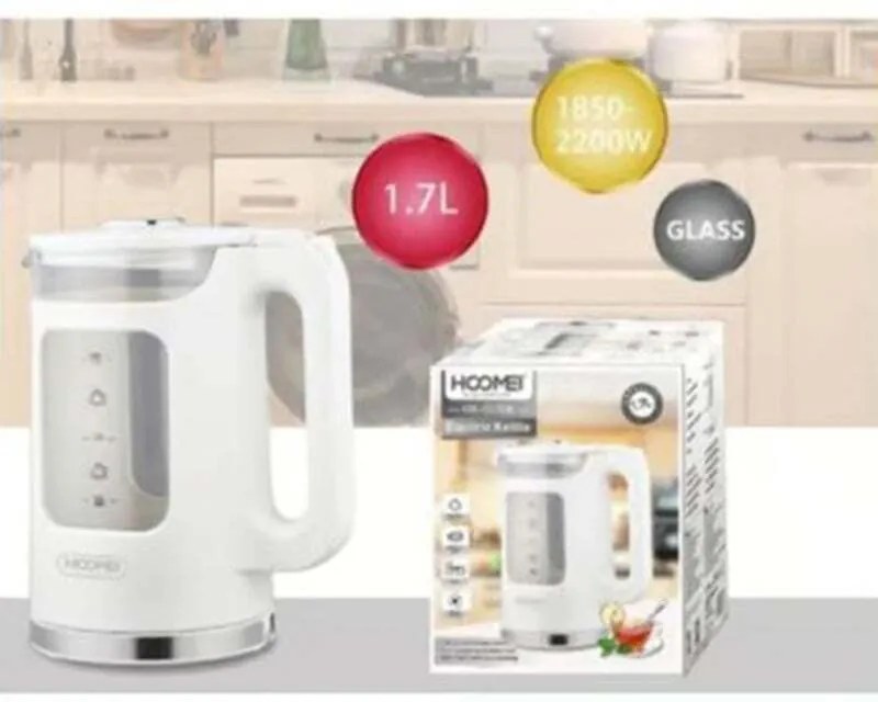 Hoomei Βραστήρας 1.7lt 2200W Λευκός HM-5578W