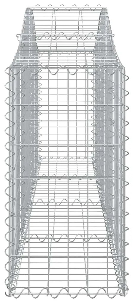 vidaXL Συρματοκιβώτια Τοξωτά 2 τεμ. 200x30x60/80 εκ. Γαλβαν. Ατσάλι