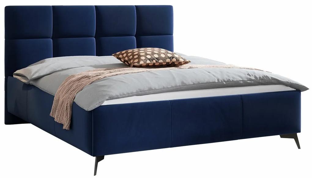 Κρεβάτι Beloit 101, Διπλό, Μπλε, 140x200, Ταπισερί, Τάβλες για Κρεβάτι, 149x216x106cm, 83 kg | Epipla1.gr