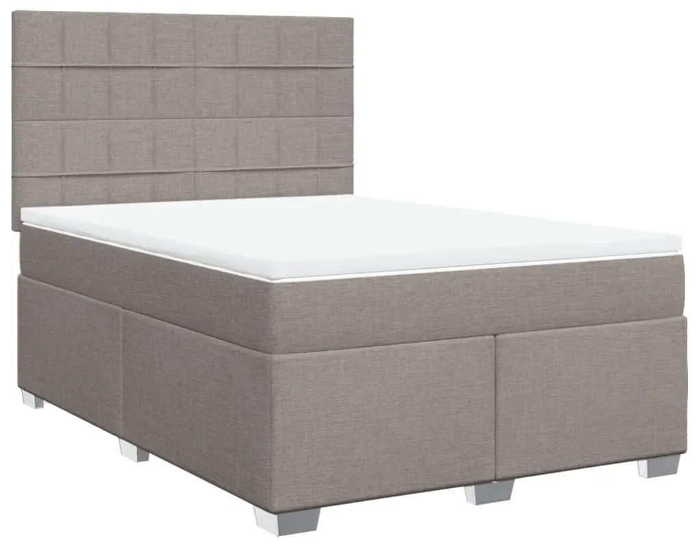 ΚΡΕΒΑΤΙ BOXSPRING ΜΕ ΣΤΡΩΜΑ TAUPE 160X200 ΕΚ. ΥΦΑΣΜΑΤΙΝΟ 3290543